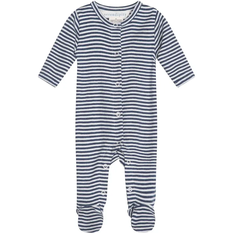 Serendipity Navy/Offwhite Newborn Stripe Suit 1
