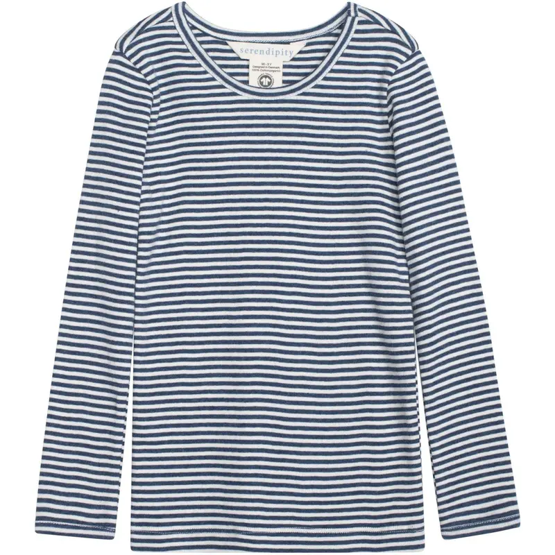 Serendipity Navy/Offwhite Slim Blouse Stripe 1