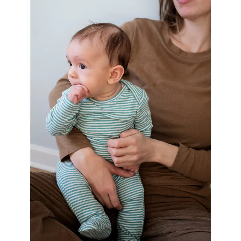 Serendipity Nile/Offwhite Baby Suit Stripe 2