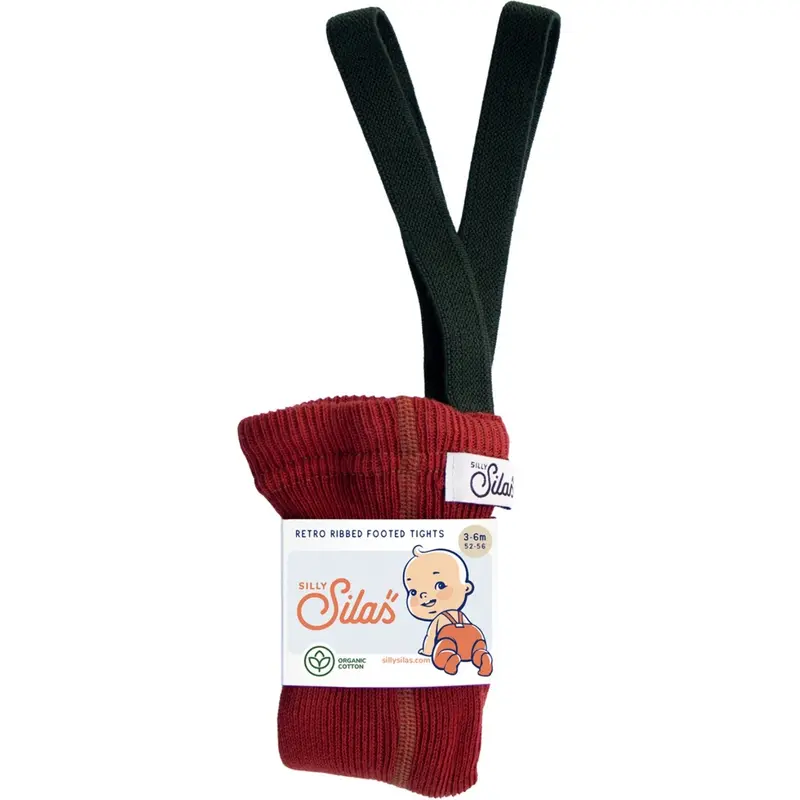 Silly Silas Maple Leaf With Dark Forest Green Footed Tights Christmas Edition 1