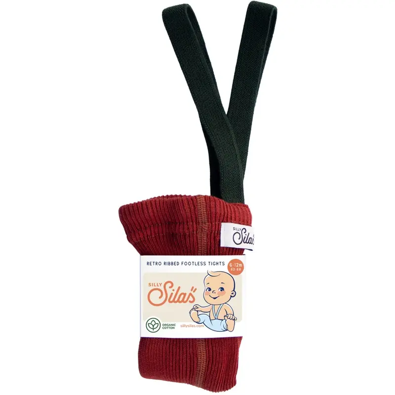 Silly Silas Maple Leaf With Dark Forest Green Footless Tights Christmas Edition 1