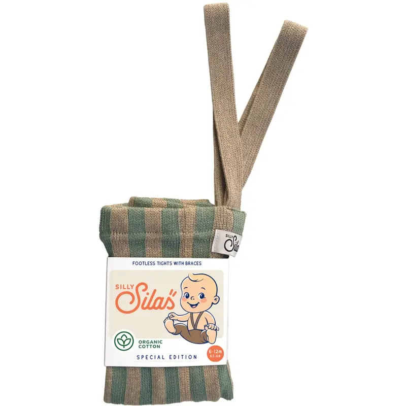 Silly Silas Matcha X Peanut Striped Footless Tights Special Edition 1