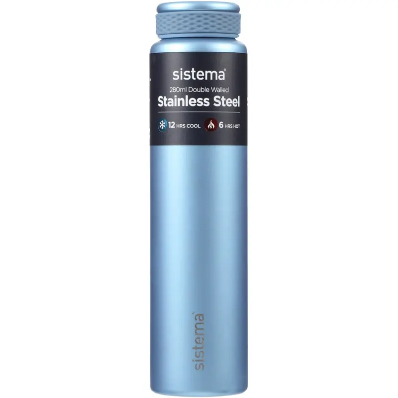 Sistema Peace Blue Stainless Steel Water Bottle 280 Ml 1