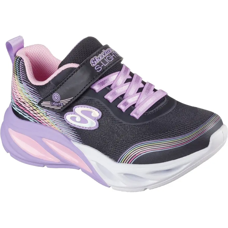 Skechers Black Cosmic Glow - Rainbow Beam 1