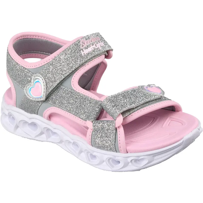 Skechers Silver Heart Lights Sandals 1