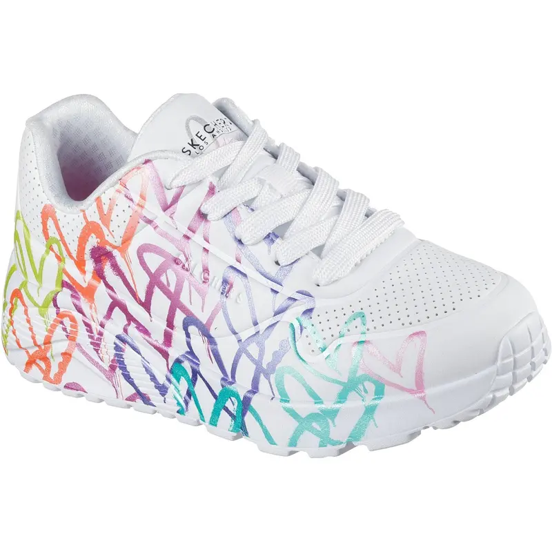 Skechers White Uno Lite - Metallic Joy 1