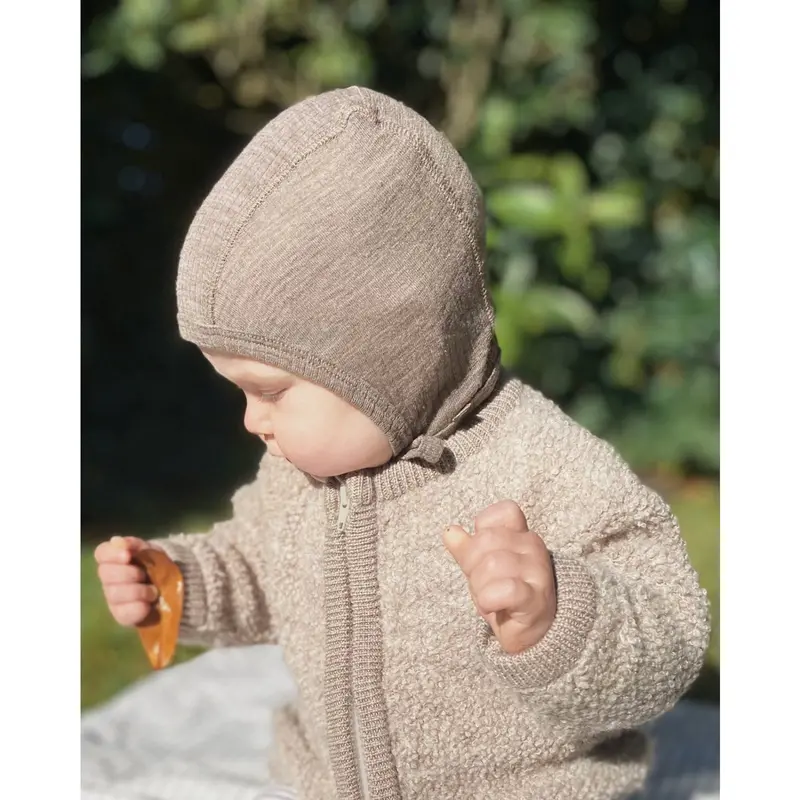 Smallstuff Natur Melange Cardigan With Zipper Bouclé Merino Wool 2