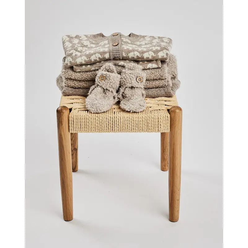 Smallstuff Natur Melange Cardigan With Zipper Bouclé Merino Wool 4