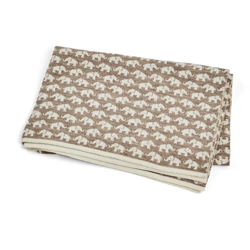 Smallstuff Nature Baby Blanket With Elephants 1