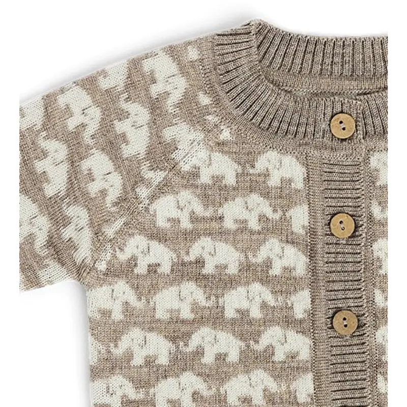 Smallstuff Nature Melange Cardigan Ao Elephants Merino Wool 4
