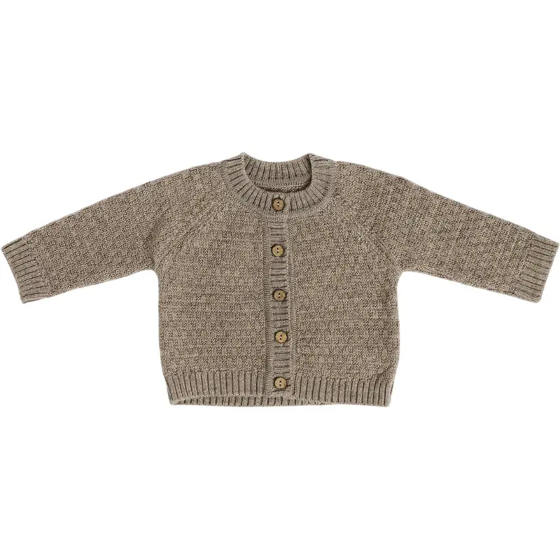 Smallstuff Nature Melange Cardigan Square Knit Merino Wool 1