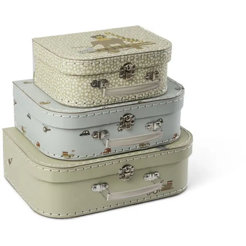 Smallstuff Safari Animals & Engines Suitcase Set 1