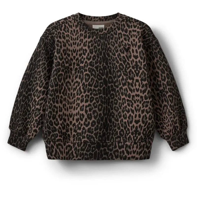 Sofie Schnoor Aop Leopard Elissk Kids Sweatshirt 1