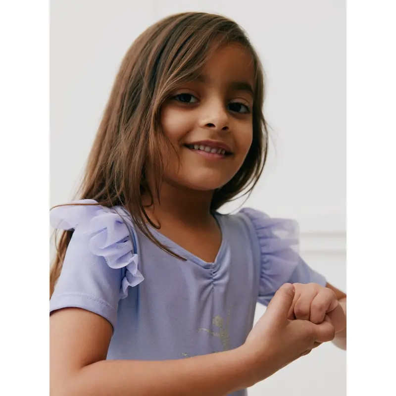 Sofie Schnoor X Luksusbaby Light Lavender Estelle Gymsuit 3