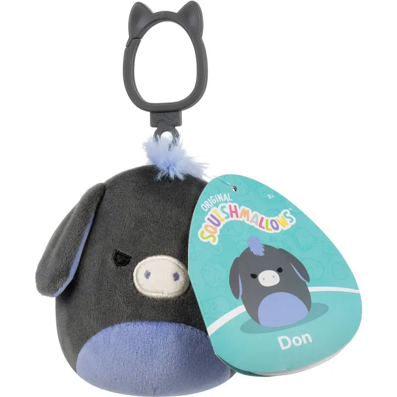Squishmallows 9 Cm P23 Clip-On Don Donkey 1
