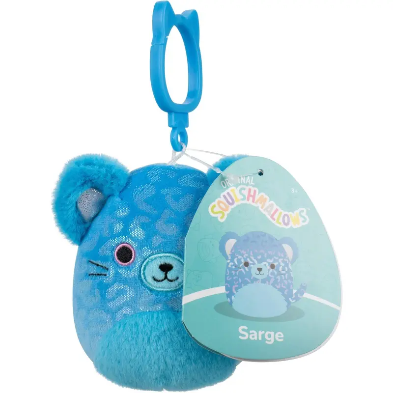 Squishmallows 9 Cm P23 Clip-On Sarge Jaguar 1