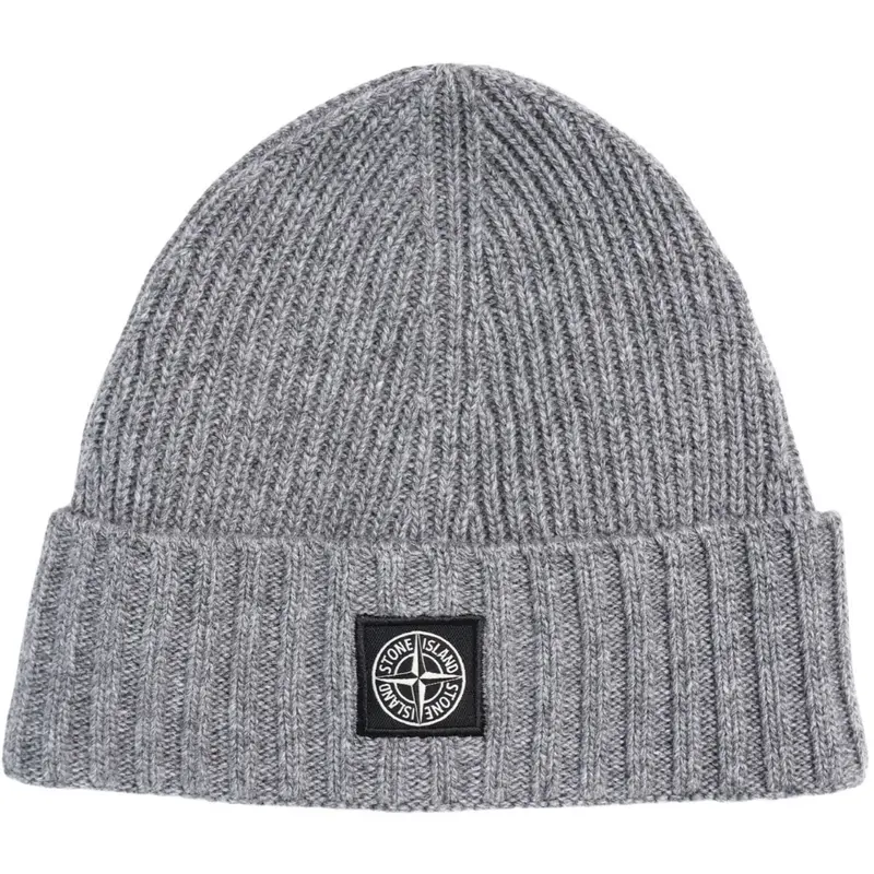 Stone Island Melange Dark Grey Beanie 1