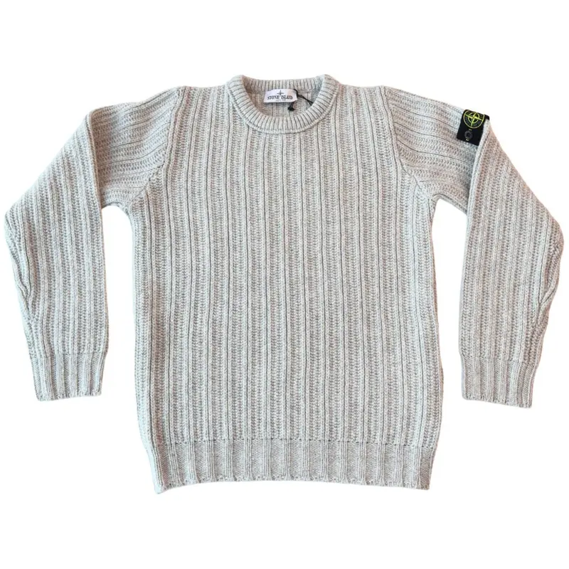 Stone Island Melange Grey Crew Neck 1
