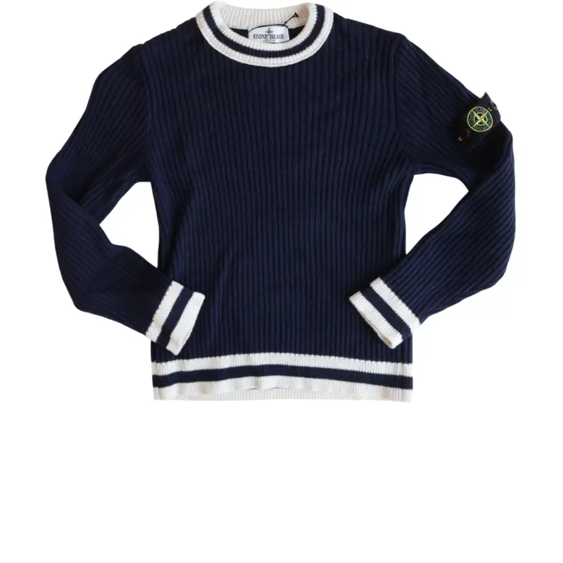 Stone Island Navy Blue Crew Neck 1