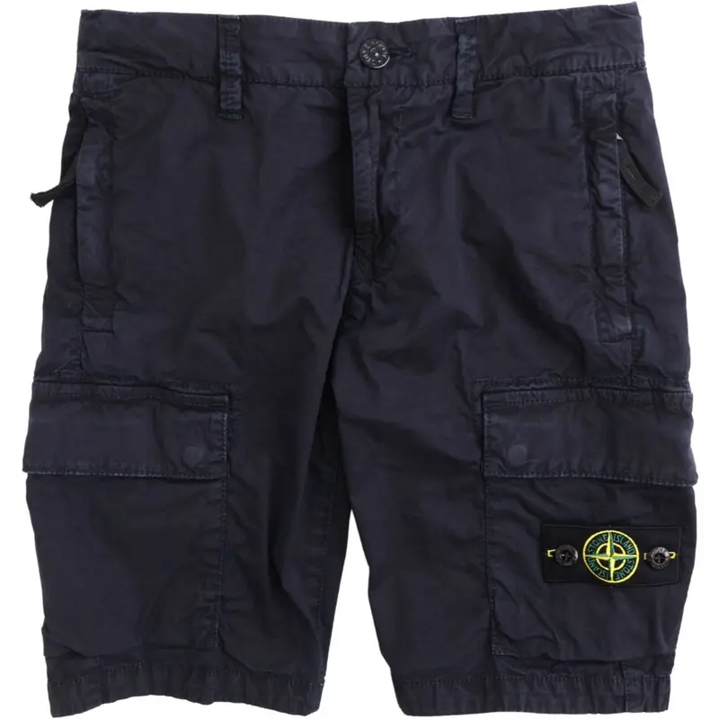 Stone Island Navy Blue Shorts 1