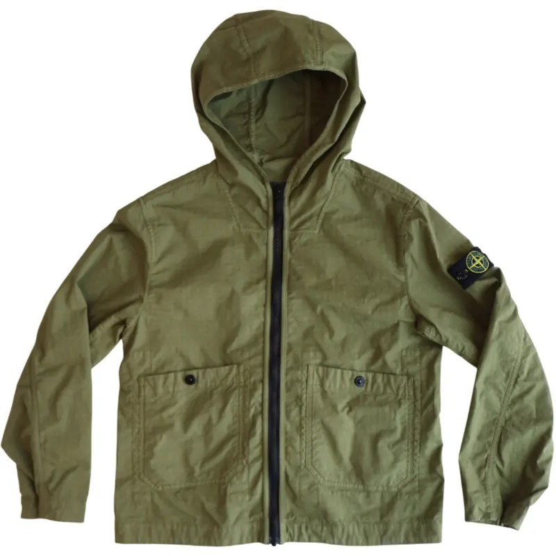 Stone Island Olive Green Short Parka 1