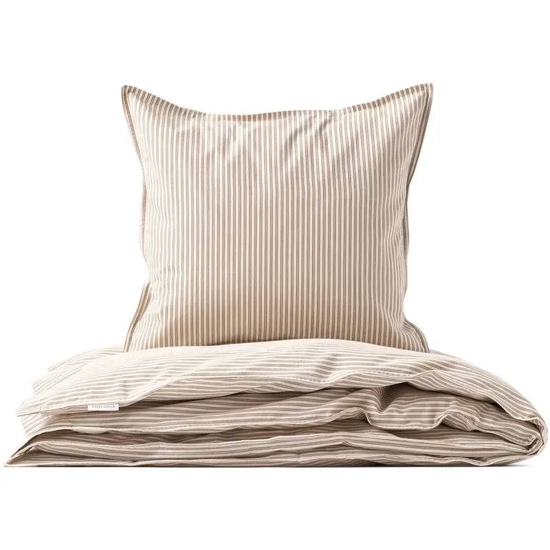 Studio Feder Brown Beach Stripe Bedding Percale 1