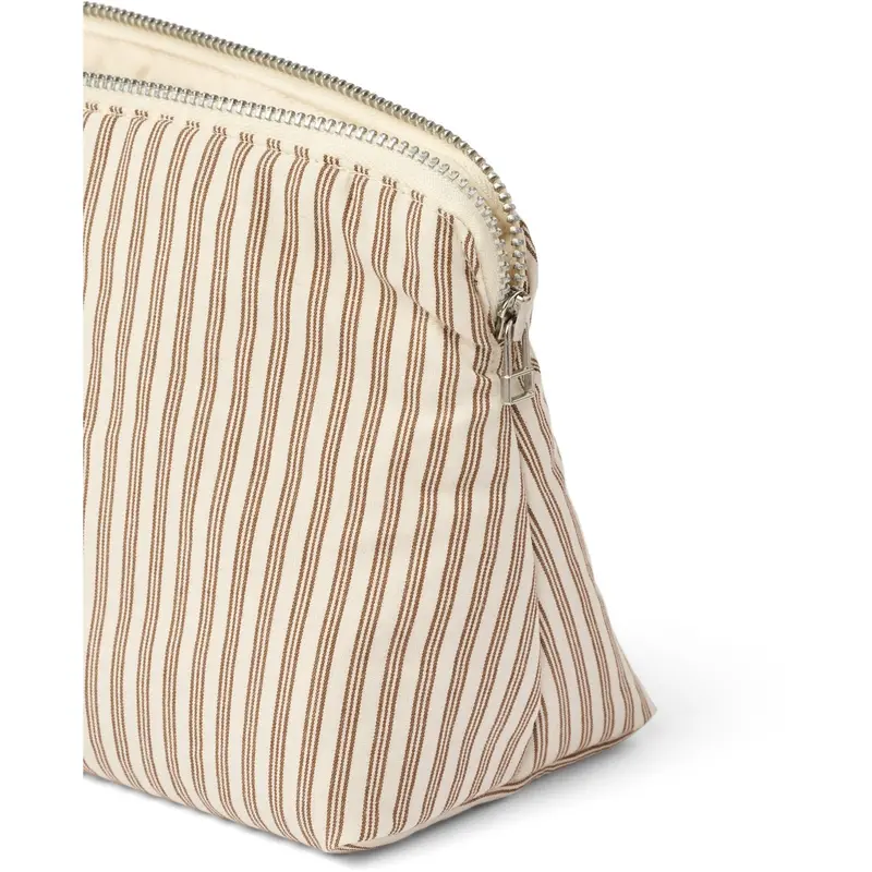 Studio Feder Brown Beach Stripe Celia Mini Toiletry Bag Cotton 2