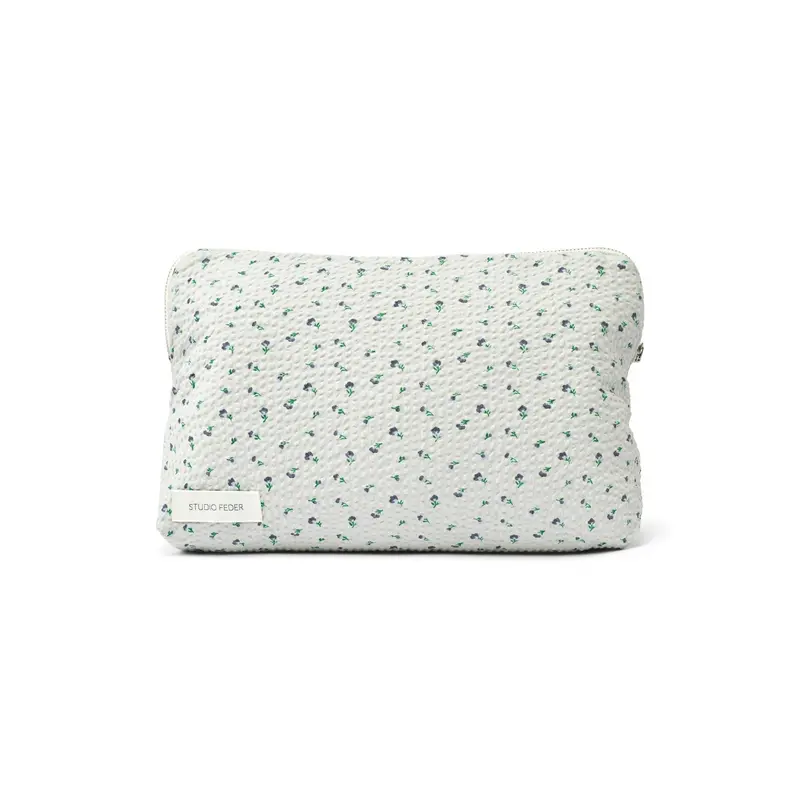 Studio Feder Cloudy Day Celia Toiletry Bag Seersucker 1