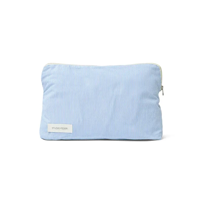 Studio Feder Milk Stripe Celia Toiletry Bag Cotton 1