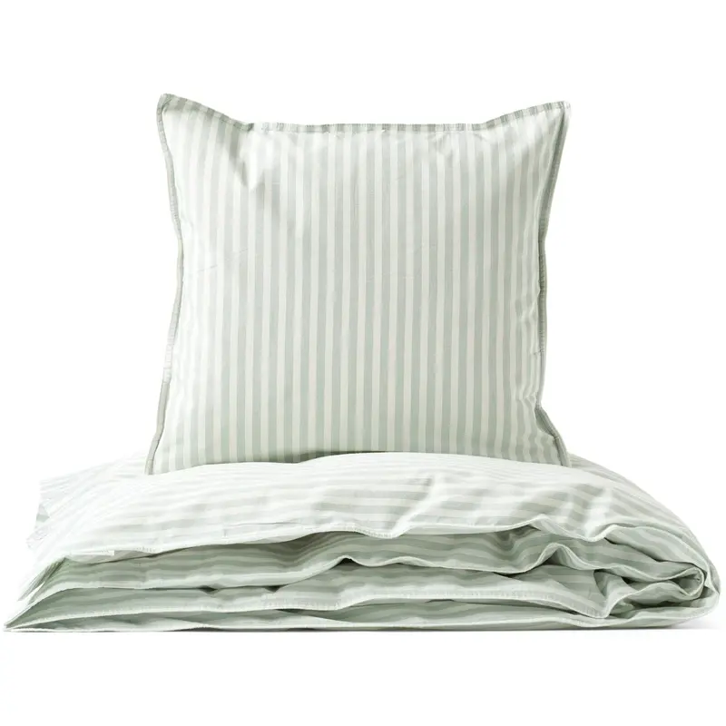 Studio Feder Soft Mint Stripe Bedding Percale 1