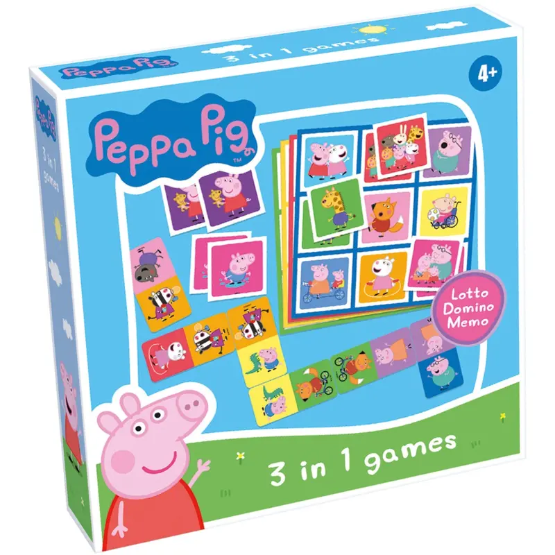 Tactic Games Gurli Gris 3 I 1 Memo, Lotto, Domino 1