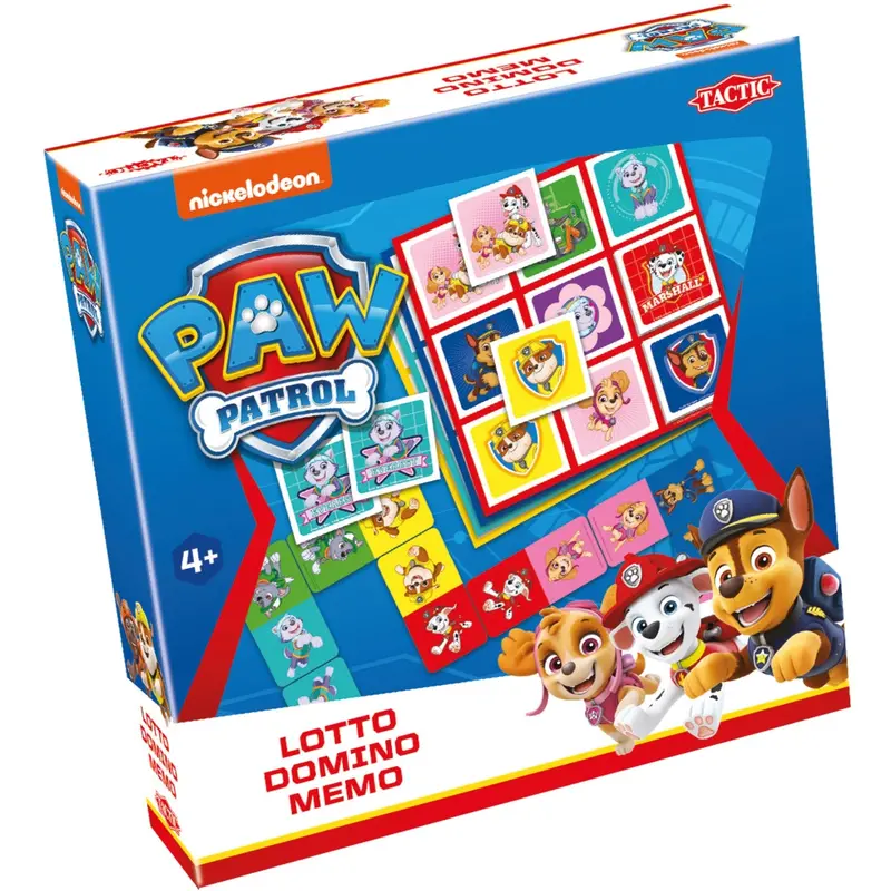 Tactic Games Paw Patrol 3 I 1 Memo, Lotto, Domino 1