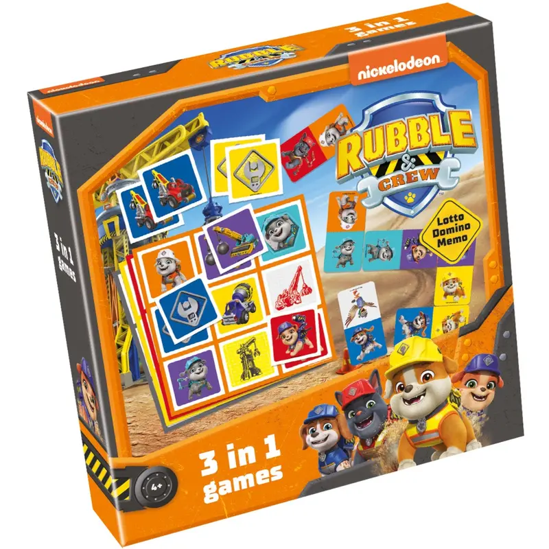 Tactic Games Rubble & Crew 3 I 1 Memo, Lotto, Domino 1