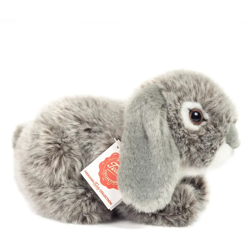 Teddy Hermann Reclining Rabbit Grey 18 Cm 1