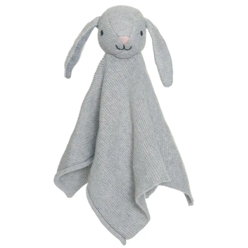 Teddykompaniet Grå Teddy Baby - Cuddle Cloth Strikket, Kanin, 28 Cm 1