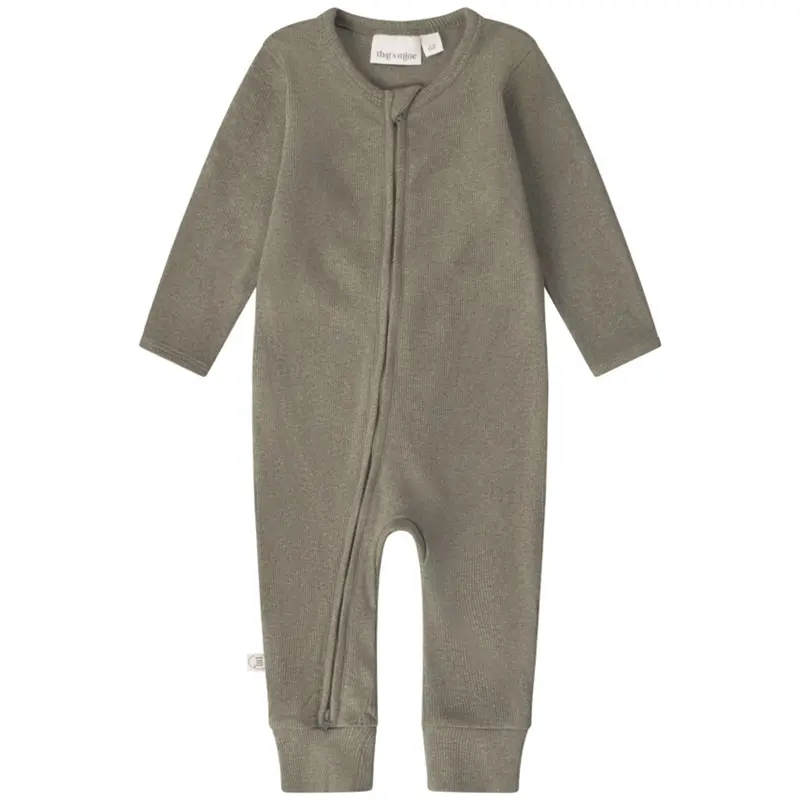 That's Mine Green Melange Cathie Onesie 1