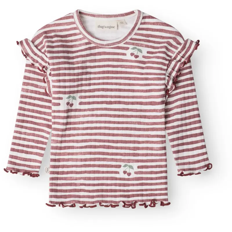 That's Mine Love Berry Stripe Jamilla Blouse 1