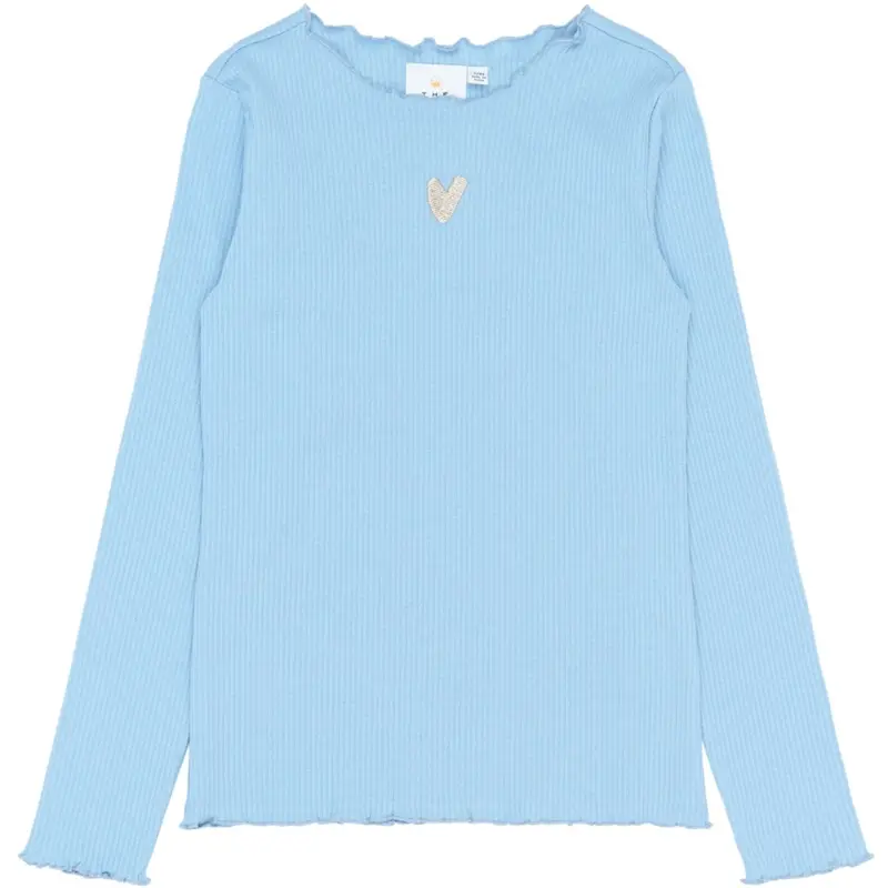 The New Forever Blue Tnrya L_S Rib Tee 1