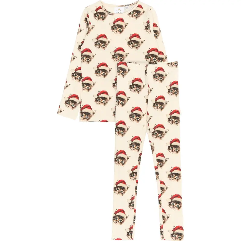 The New Gardenia Cat Aop Holiday Rib Night Set 1