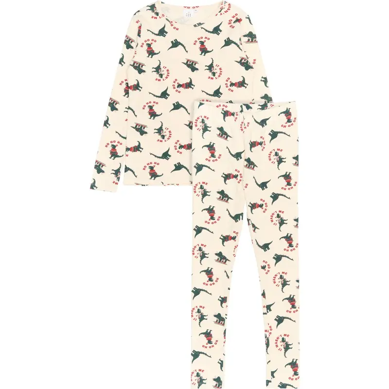 The New Gardenia Dino Aop Holiday Adult Rib Night Set 1