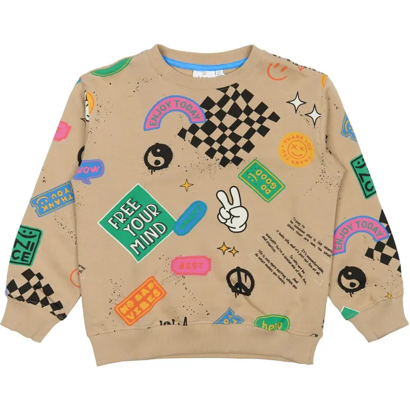 The New Humus Aop Peter Oversize Sweatshirt 1