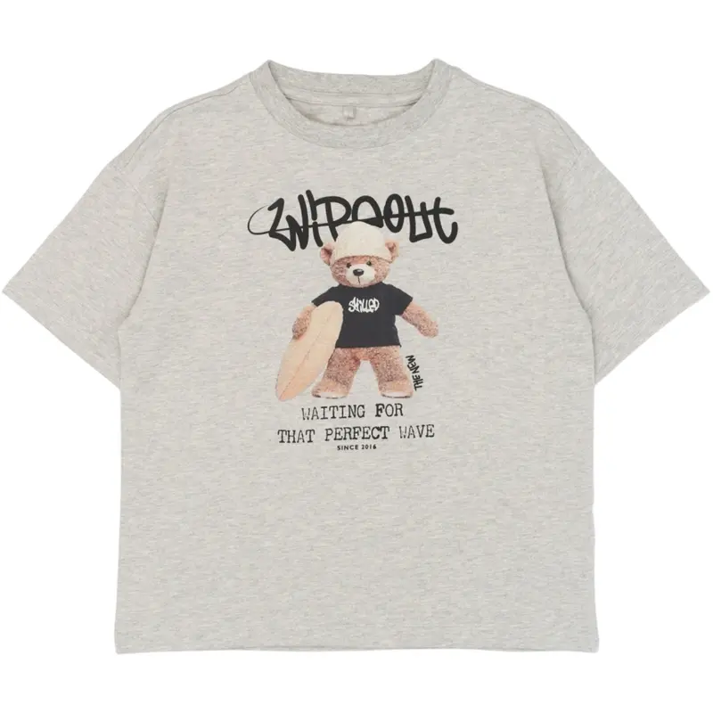 The New Light Grey Melange Tnteddy Os S_S Tee 1