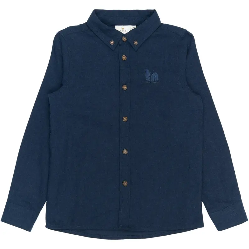 The New Navy Blazer Melange Rick L_S Shirt 1
