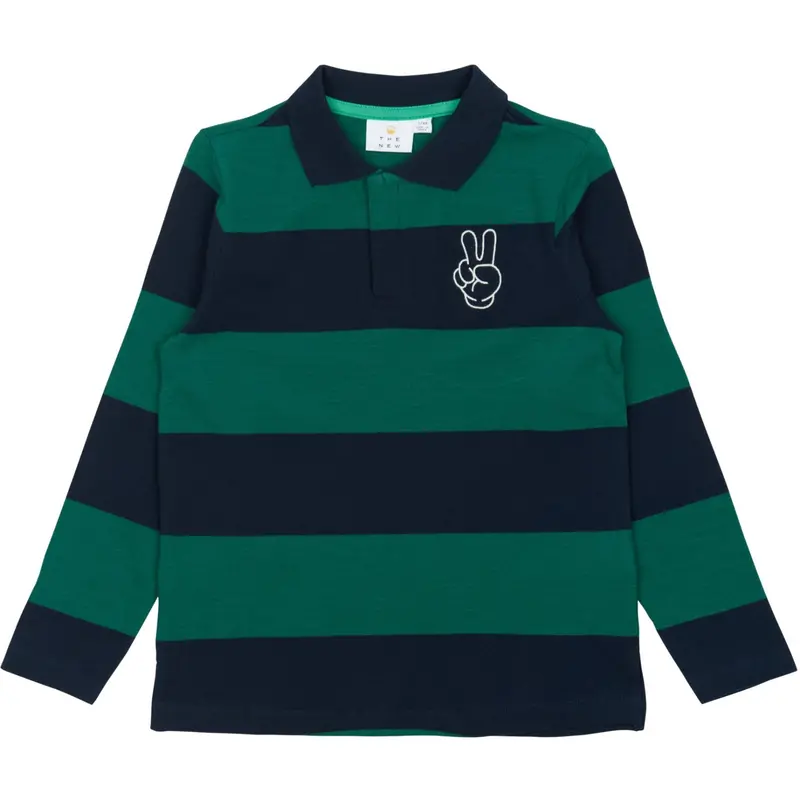The New Navy Blazer Striped Pino L_S Pique Polo 1