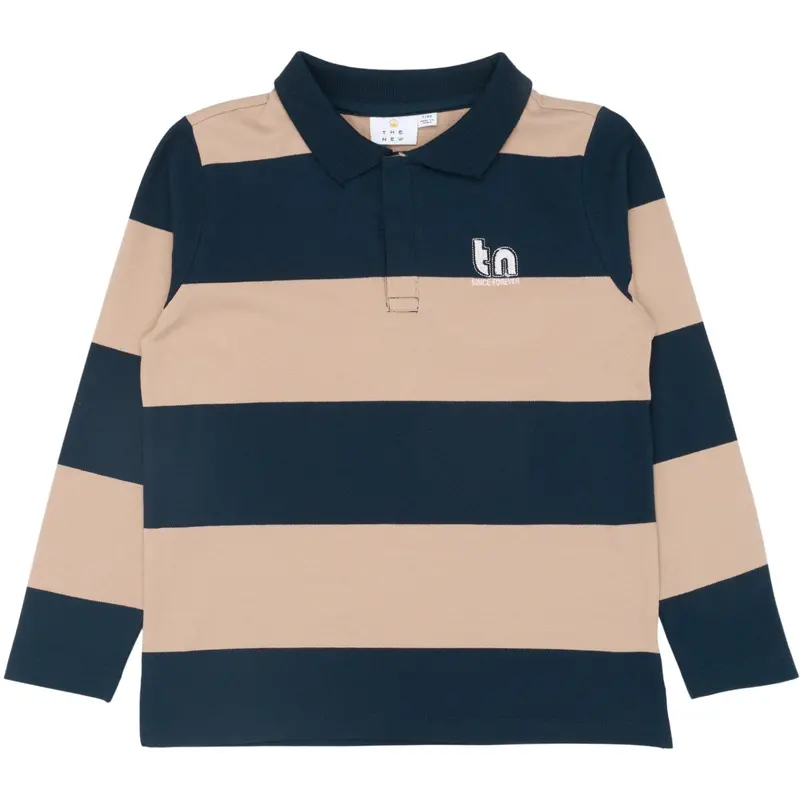 The New Navy Blazer Striped Rhett L_S Pique Polo 1
