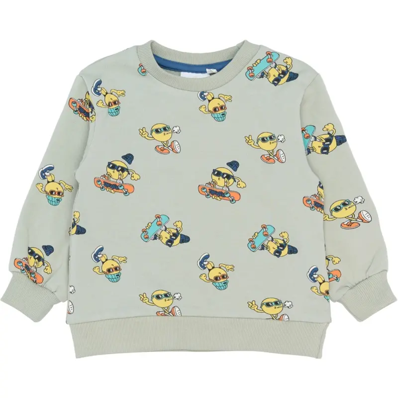 The New Siblings Aqua Gray Aop Tnstsantiago Sweatshirt 1