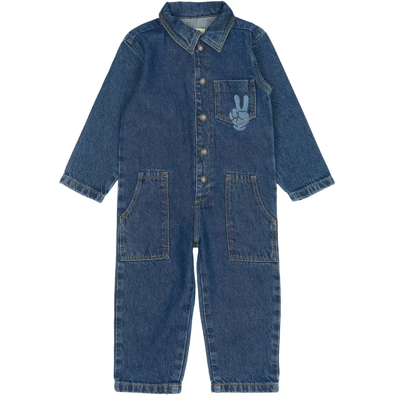 The New Siblings Blue Denim Parker Denim Boilersuit 1