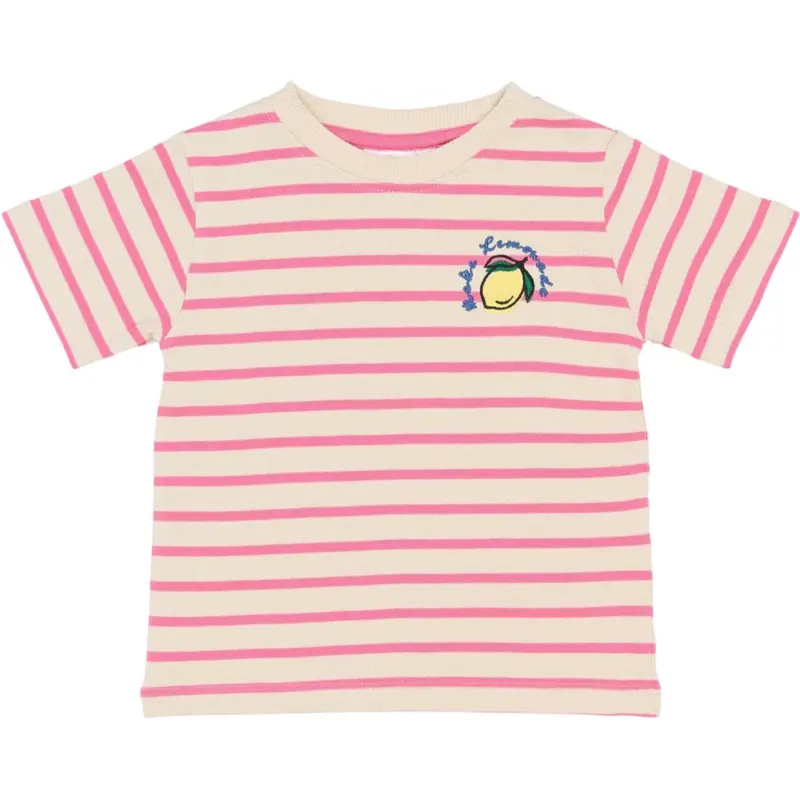 The New Siblings Carmine Rose Striped Tnstsannah Os S_S Tee 1