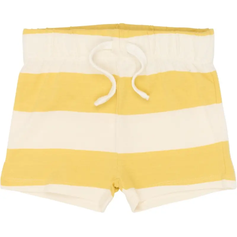 The New Siblings Cream Gold Striped Tnsttrevor Jersey Shorts 1