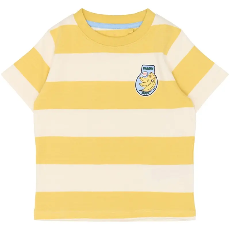 The New Siblings Cream Gold Striped Tnsttrevor Os S_S Tee 1